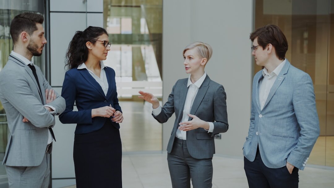 group of professionals networking